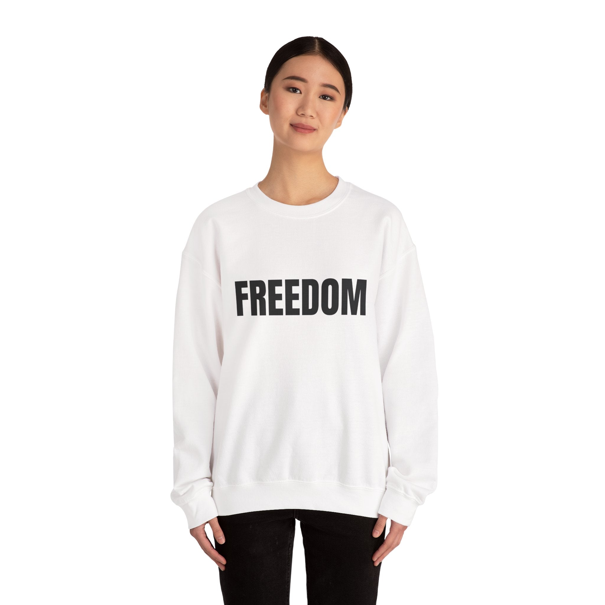 Freedom Sweatshirt, Cozy Unisex Crewneck, Gift for Him and Her, Inspirational Apparel, Casual Everyday Wear