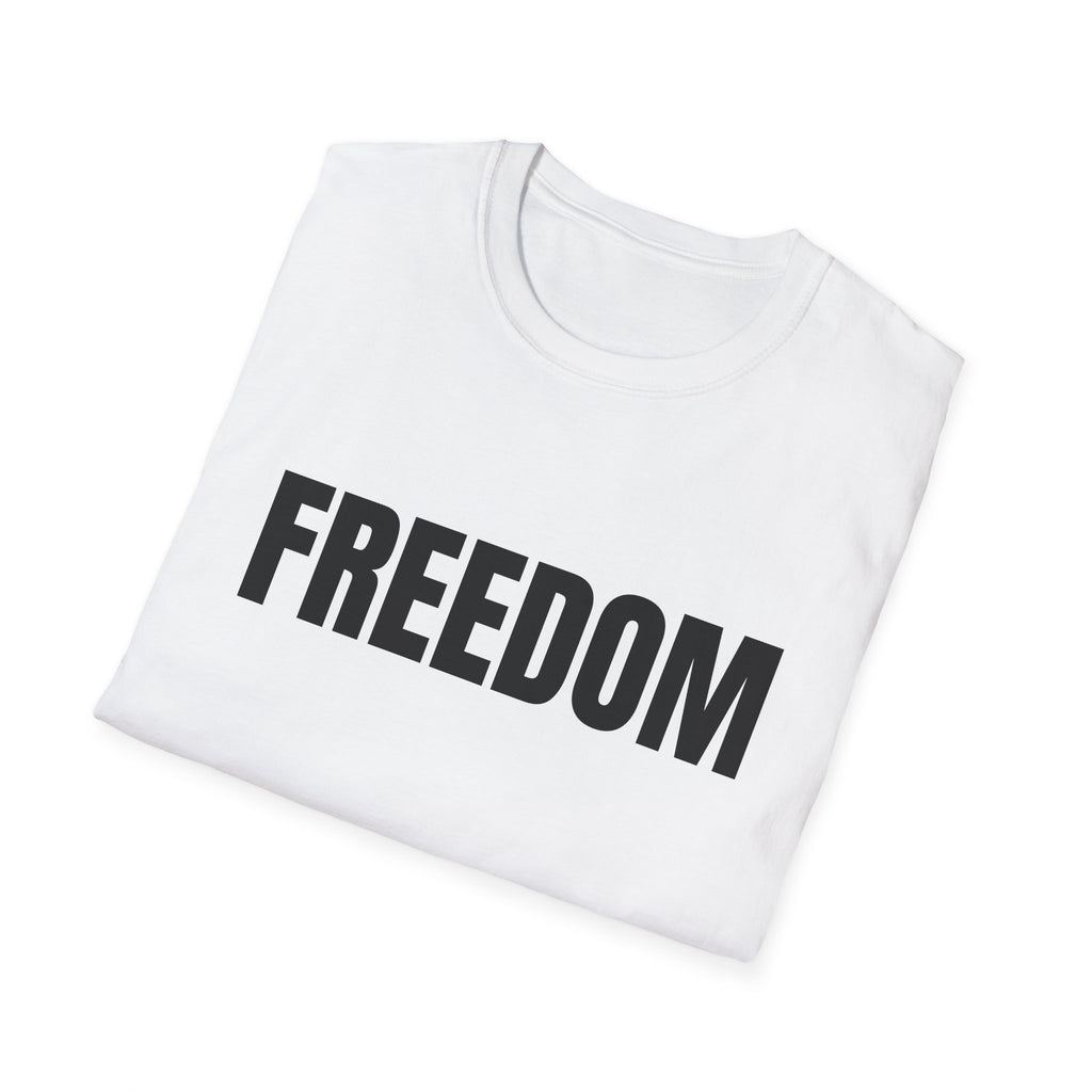 Charlie Kirk "Freedom" Unisex Softstyle T-Shirt - Casual Wear, Gift Idea, Statement Tee, Everyday Style, Comfortable Apparel