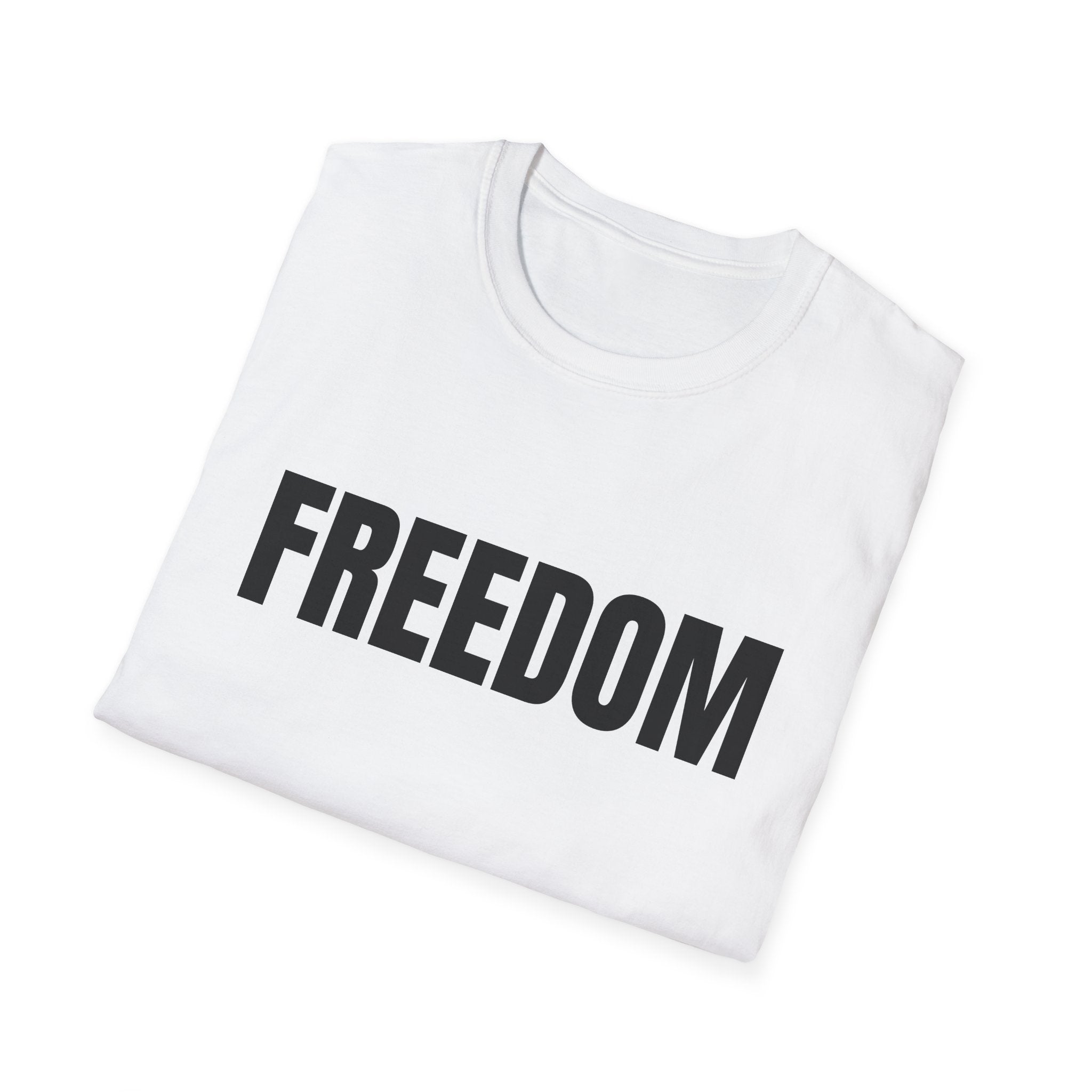 Charlie Kirk "Freedom" Unisex Softstyle T-Shirt - Casual Wear, Gift Idea, Statement Tee, Everyday Style, Comfortable Apparel